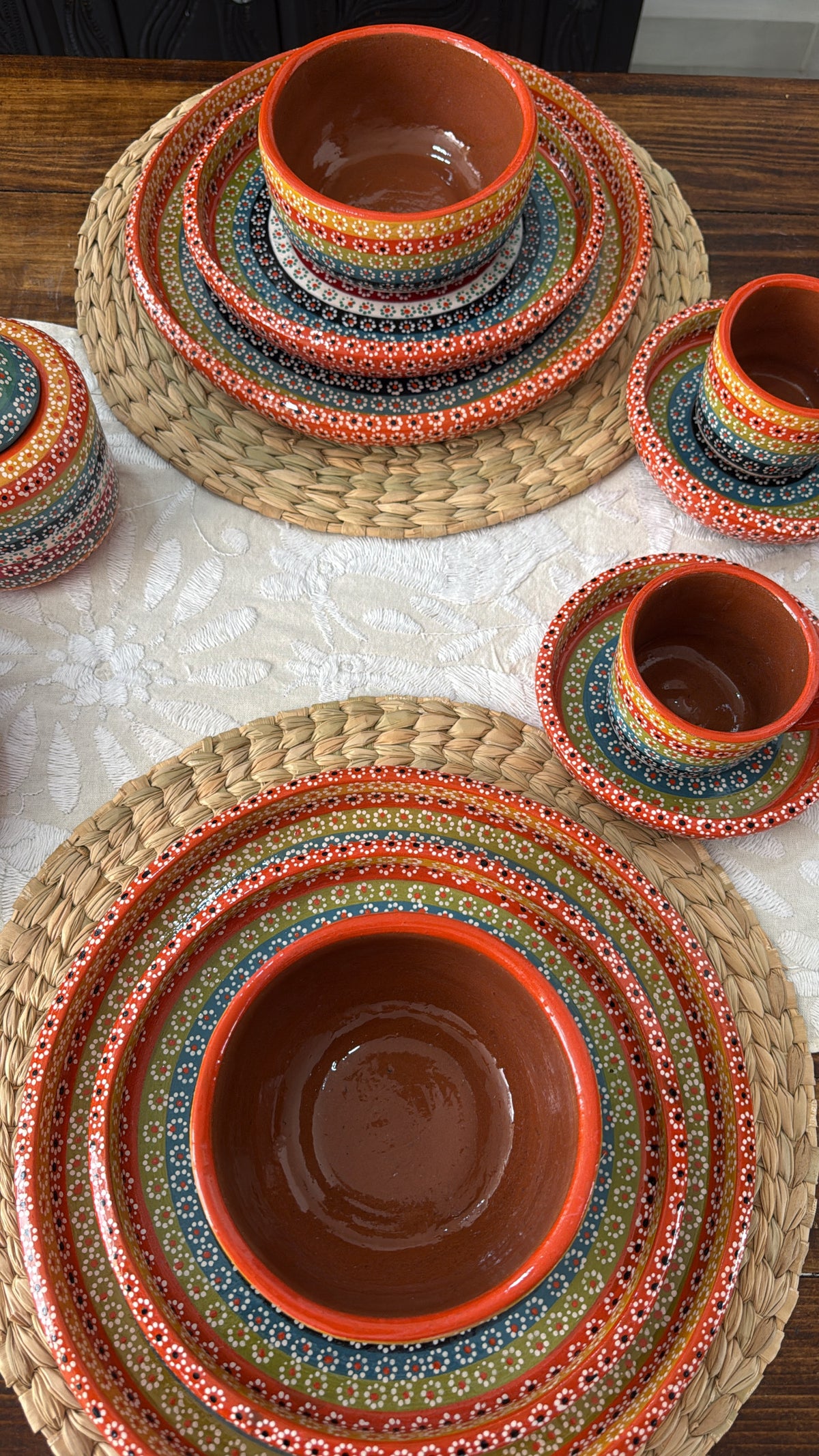 Vajilla 6 personas de multicolor