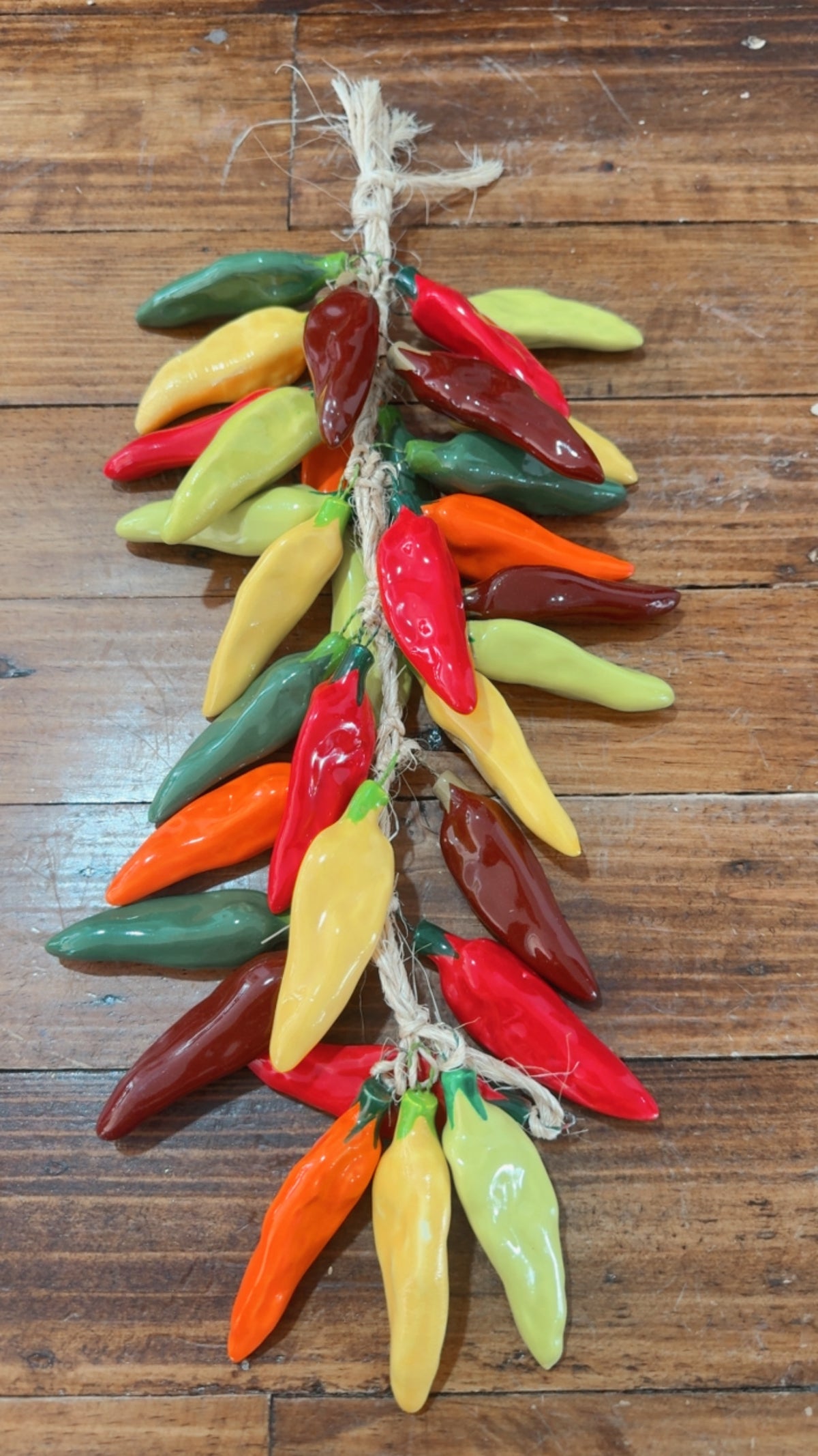 Ristra de chile de chiles de colores