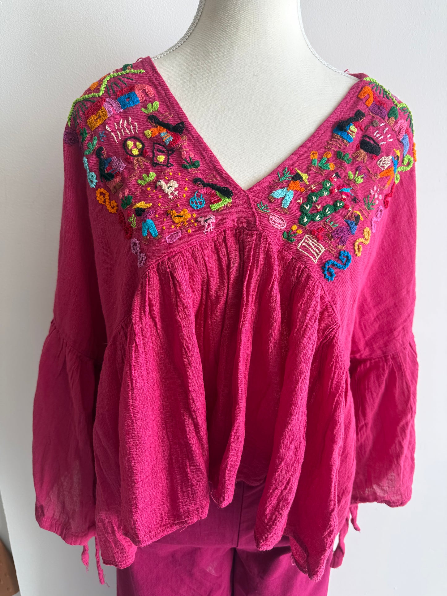 Blusa Unitalla de historias fiusha Tzintzuntzan mujer