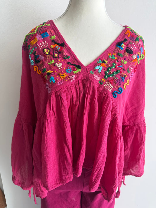 Blusa Unitalla de historias fiusha Tzintzuntzan mujer