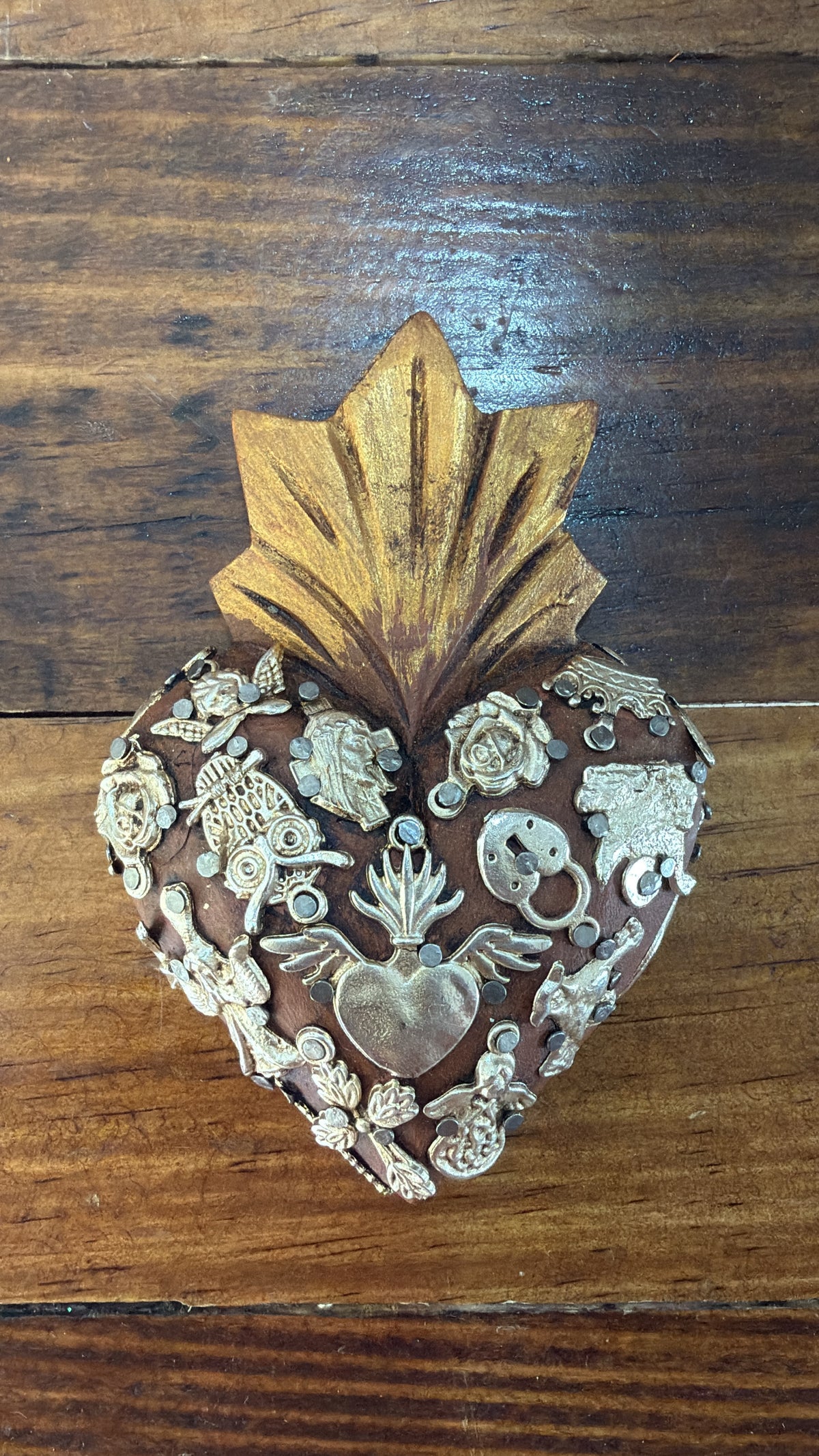 Corazoncito cafecito de madera al natural