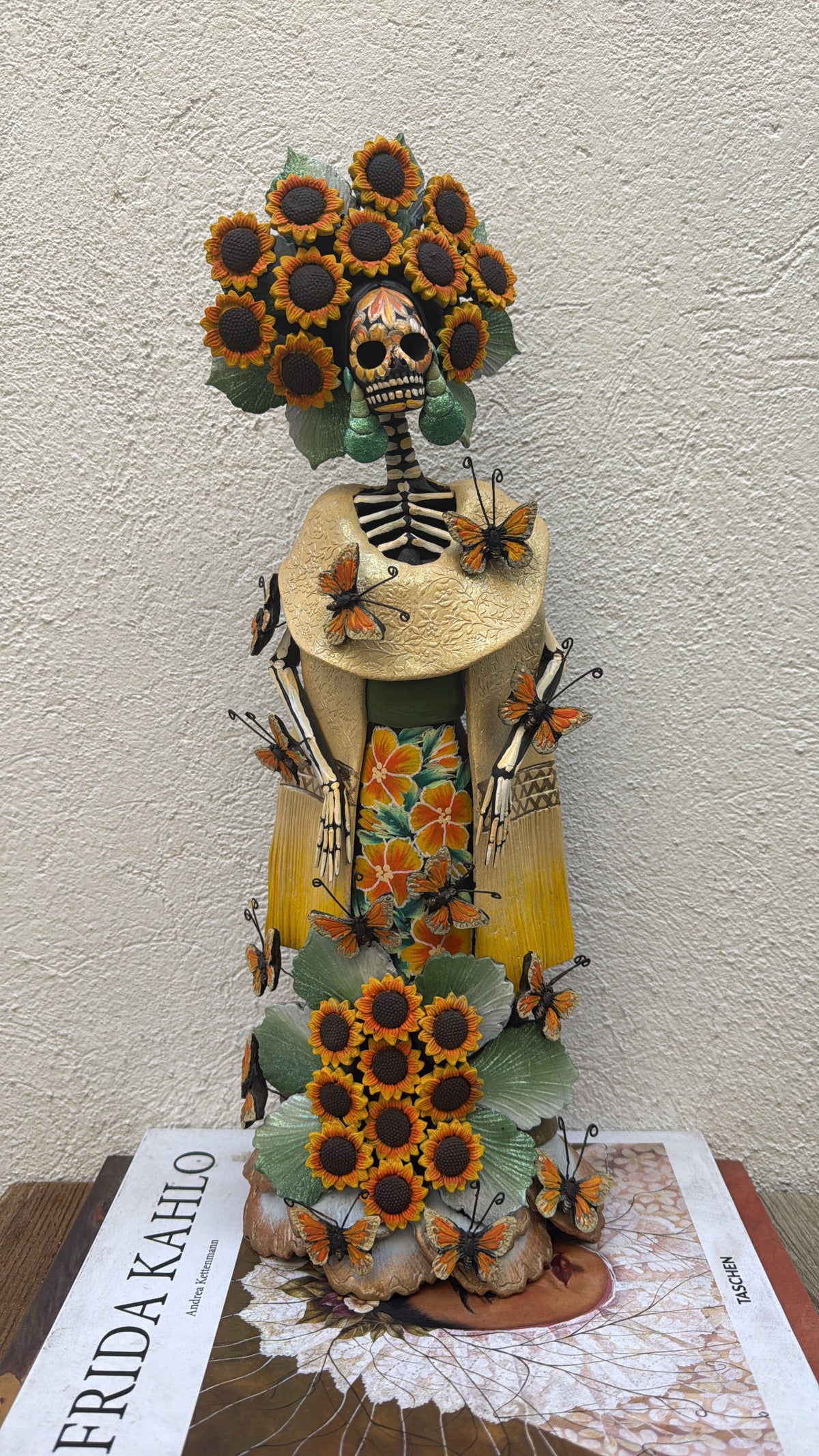 Catrina girasoles y rebozo colección noche de ánimas