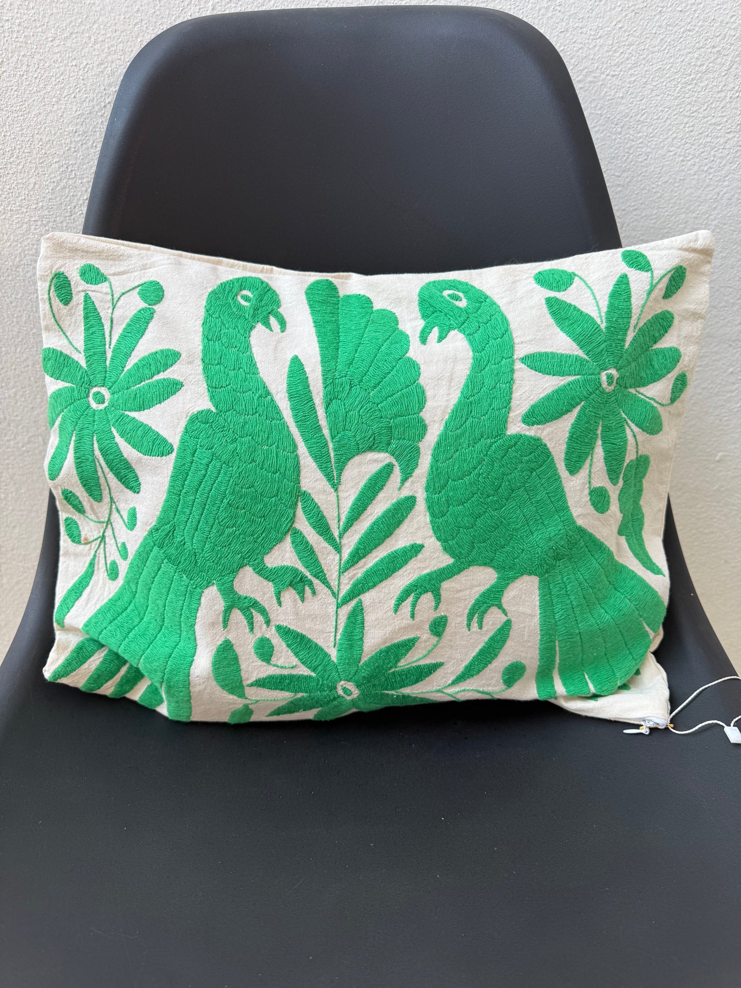 Funda otomí aves verde