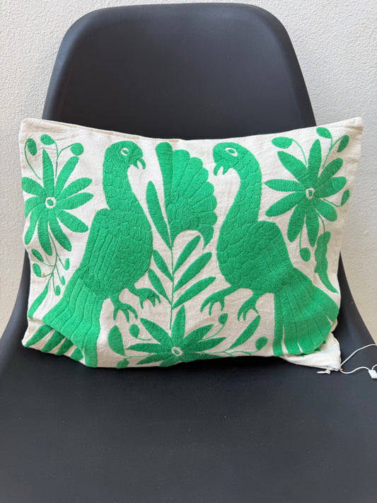 Funda otomí aves verde