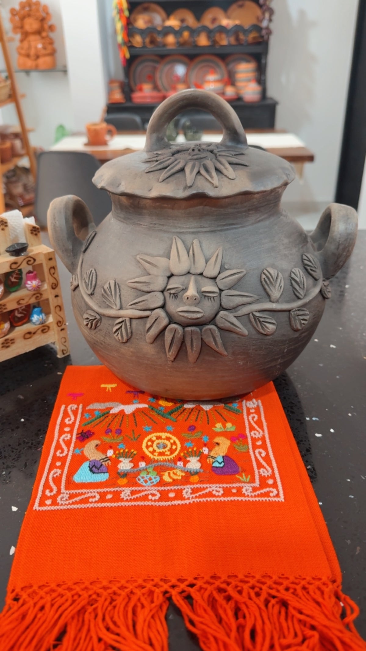 Olla ahumada Sol Atzompa