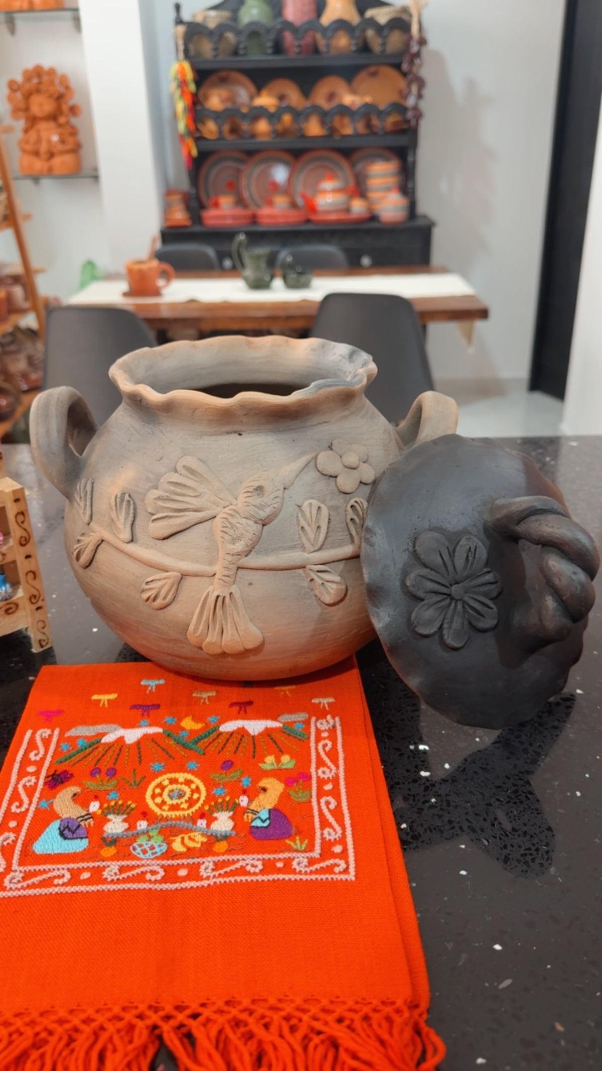 Olla ahumada colibrí Atzompa