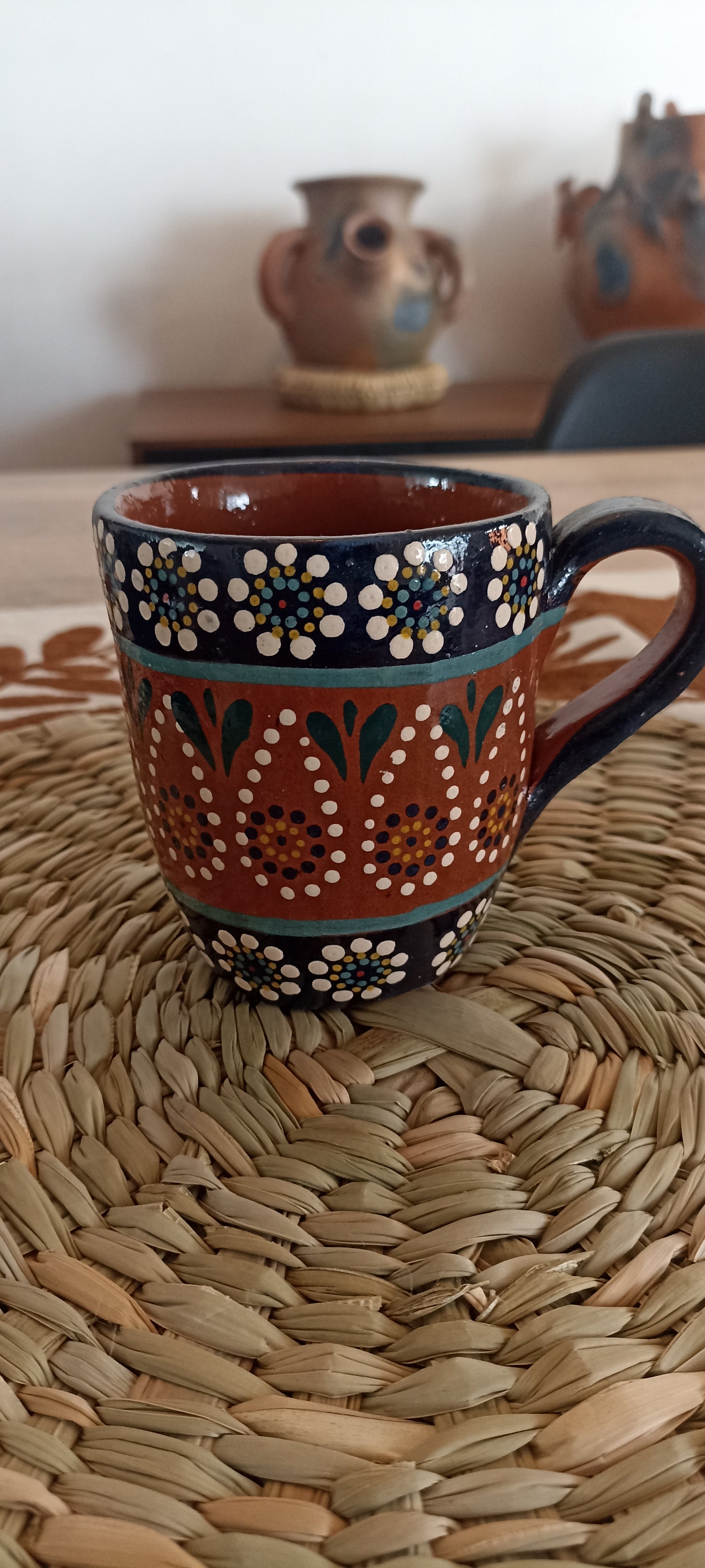 Taza Capula café con azul