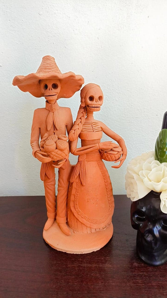 Pareja de catrinas con tortillas Colección día de muertos