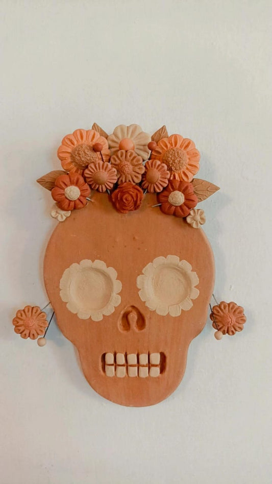 Cráneo de pared de Metepec colección día de muertos