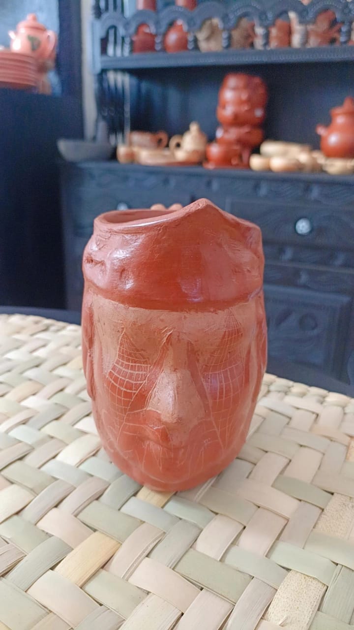 Taza de rostro purépecha maíz Santa Fe de la Laguna