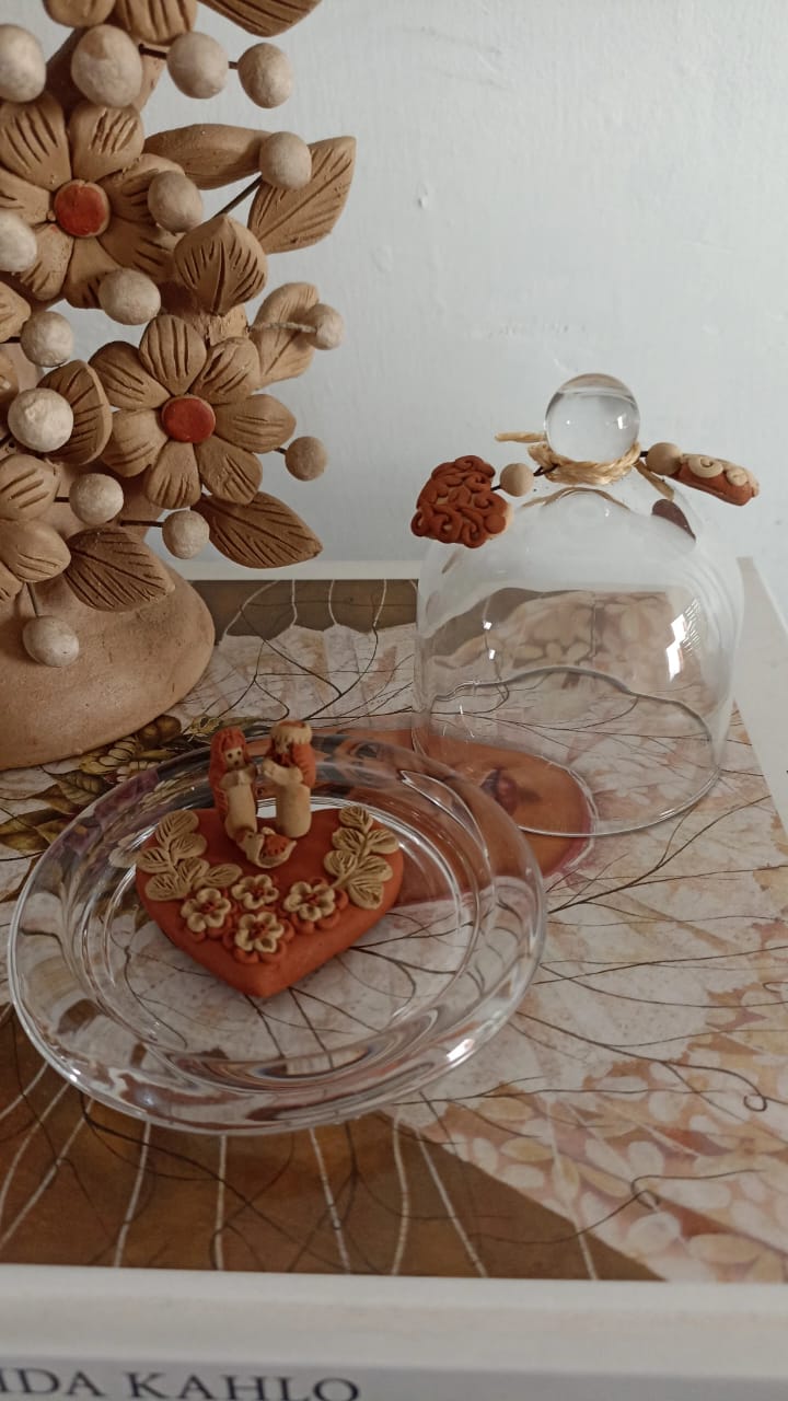 Mini nacimiento de barro bordado Atzompa navidad modelo 2