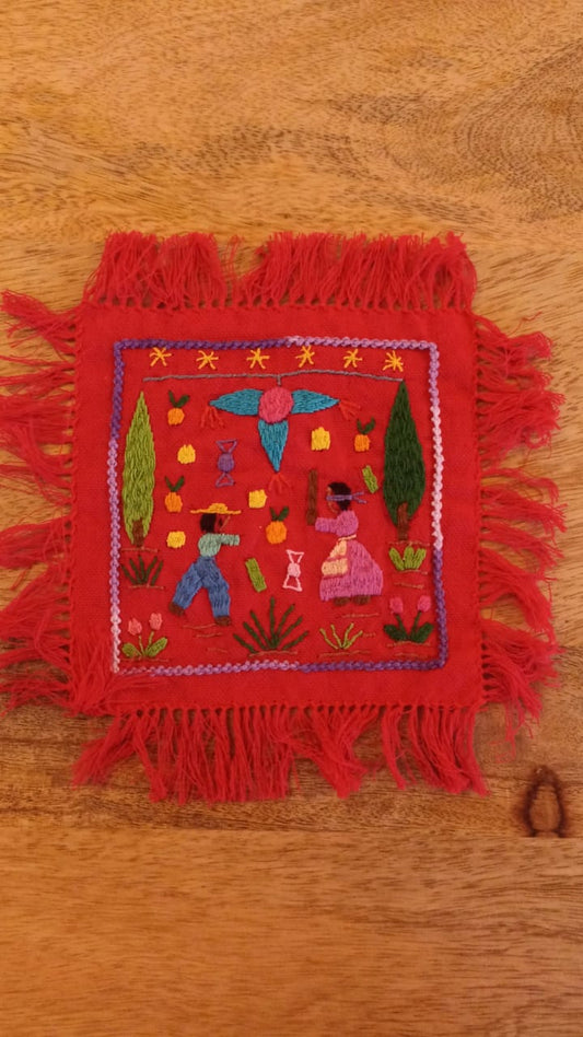 Portavaso rojo romper piñata modelo 1 Tzintzuntzan navidad