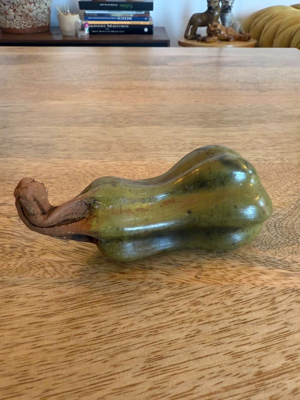 Calabaza verde acostada Zinapécuaro colección noche de ánimas