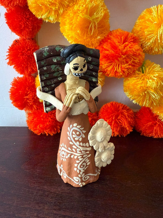 Mini Catrina leños noche