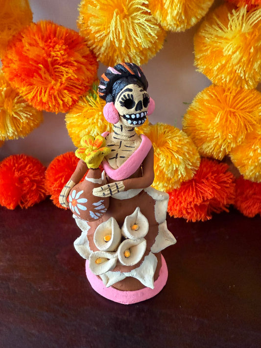 Mini Catrina florero noche
