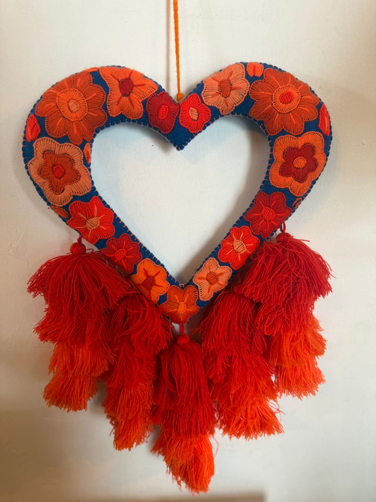 Colgantes de corazón azul rey jumbo Chiapas